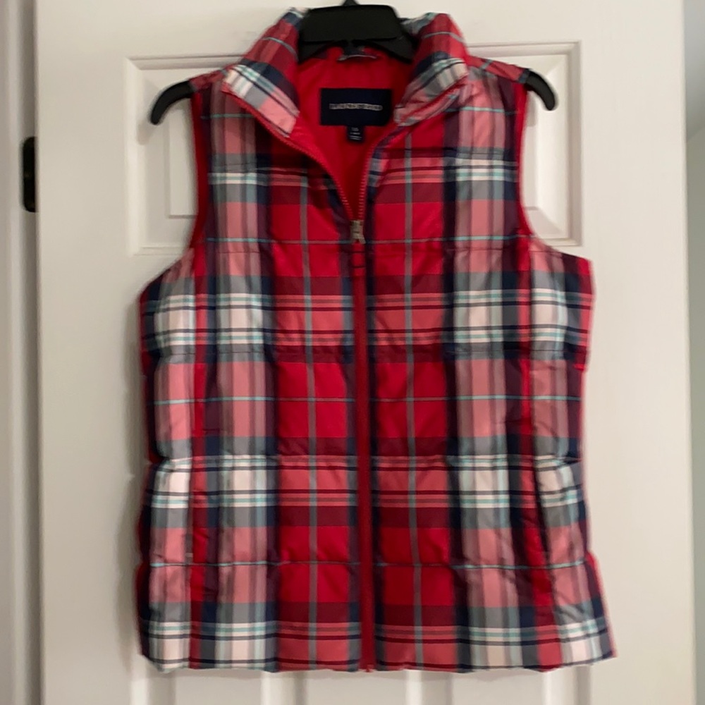Lands End plaid vest
